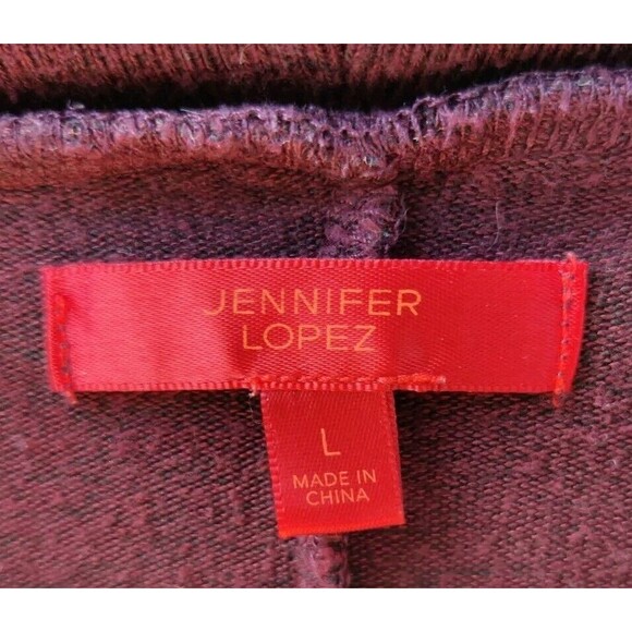 Jennifer Lopez Twist-Front Turtleneck Top Womens Large L Blouse Top Fall Winter - Picture 5 of 9